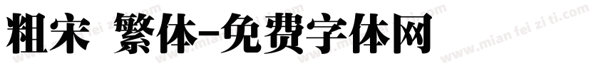 粗宋 繁体字体转换